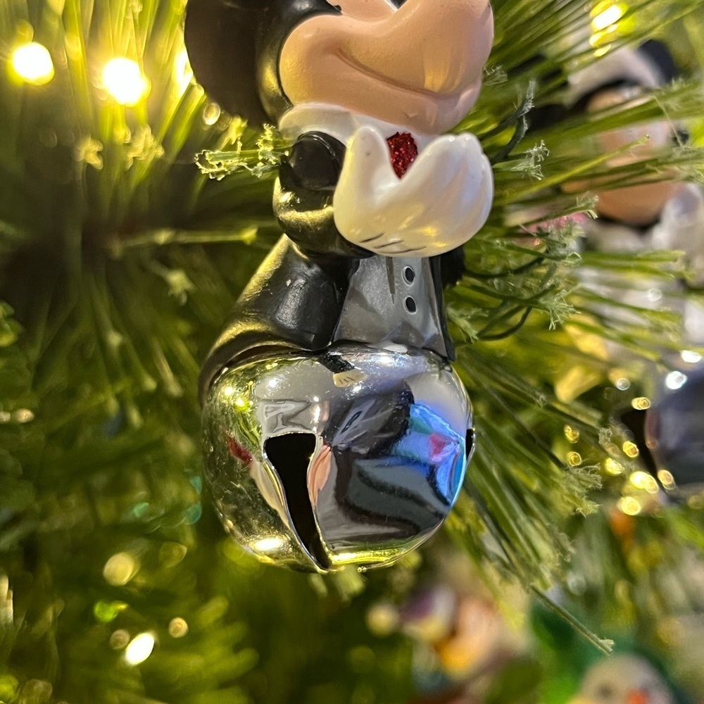 Disney Parks Bride and Groom Mickey and Minnie Wedding Bell Ornament Set - Picture 9 of 9